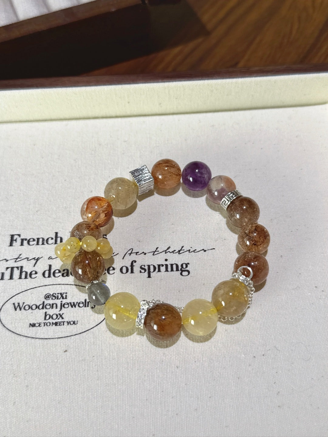 ▫️▪️ Purple Ghost Black Gold Super Blonde Crystal Gray Moonlight Bracelet